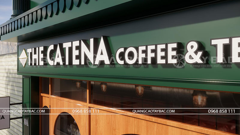 Phối cảnh thiết kế biển coffee Catena