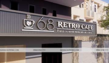 Phối cảnh cửa hàng cafe retro 68