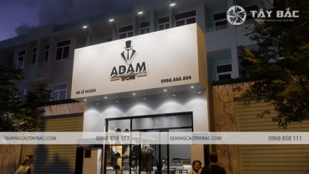 Biển quảng cáo shop thời trang adam store