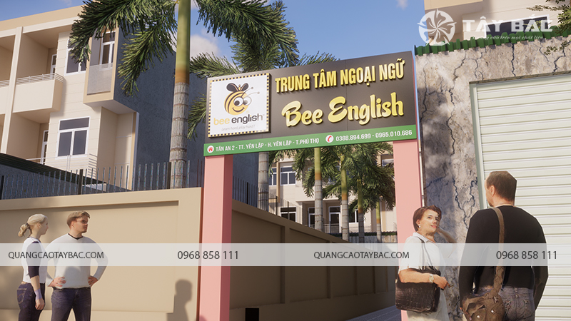 Biển quảng cáo trung tâm anh ngữ Bee