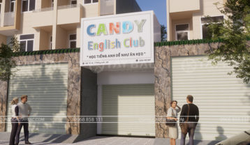 Biển quảng cáo trung tâm tiếng anh Candy Club