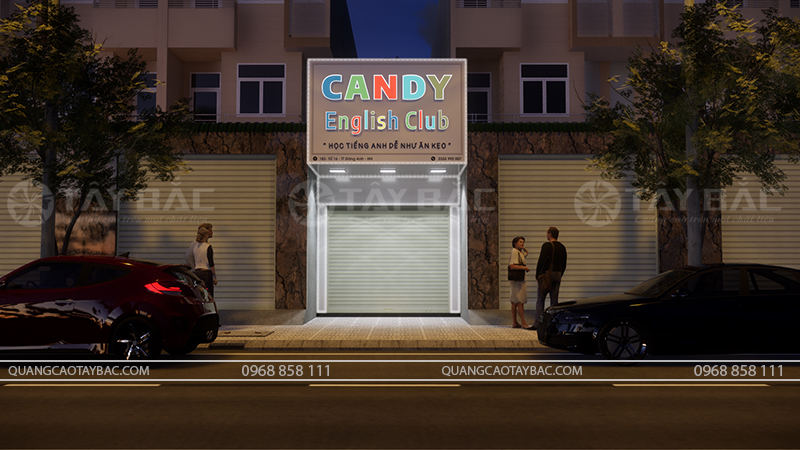 Biển quảng cáo trung tâm tiếng anh Candy Club
