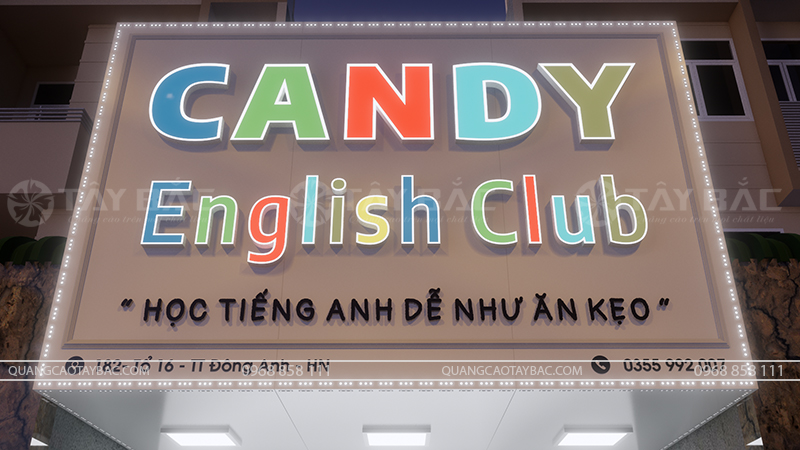 Chi tiết mẫu chữ sử dụng biển hiệu Candy Club