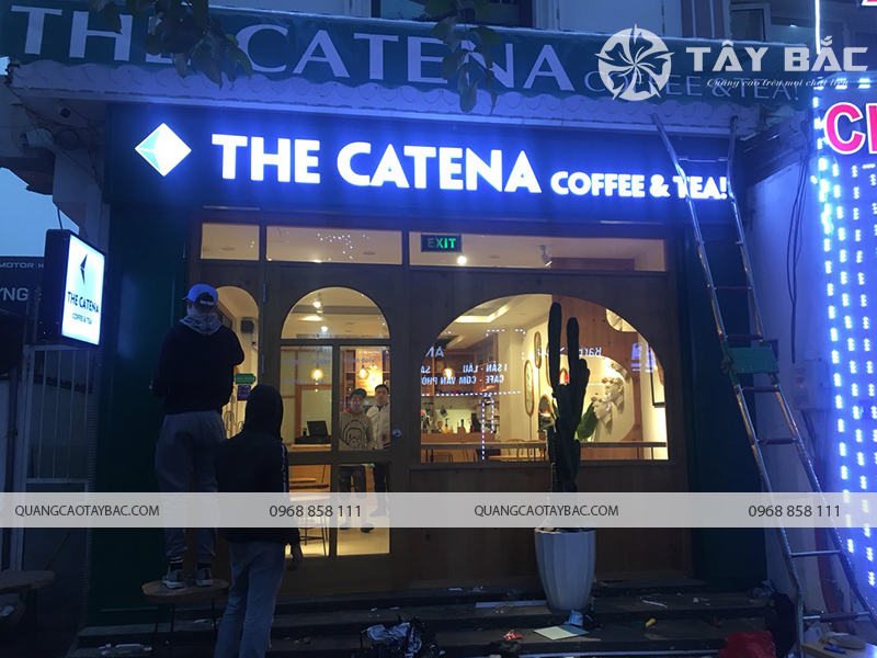 Thi công biển quảng cáo catena coffee