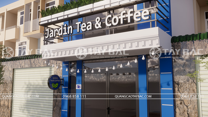 Biển quảng cáp coffee & tea Jardin