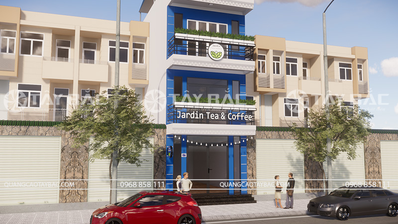 Biển quảng cáp coffee & tea Jardin