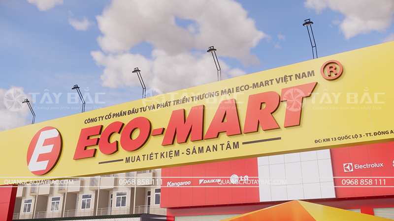 Biển quảng cáo siêu thị điện máy Eco Mart