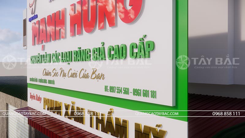 Biển quảng cáo nha khoa Mạnh Hùng