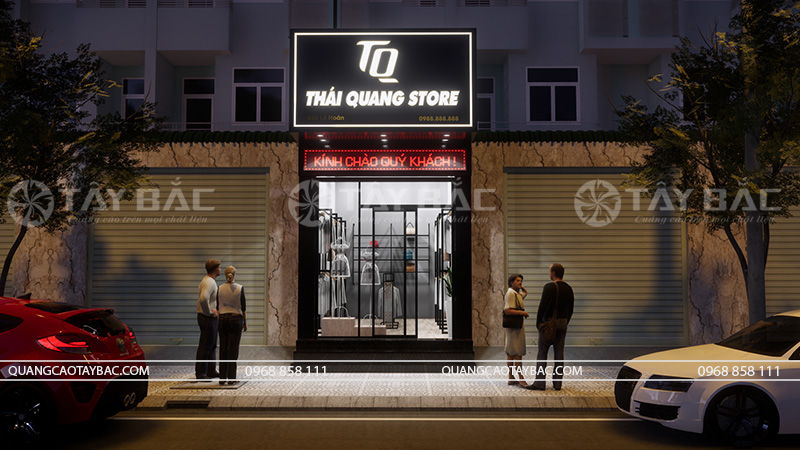 Biển quảng cáo shop quần áo Thái Quang