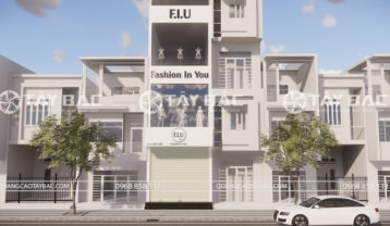Toàn cảnh mặt tiền biển quảng cáo thời trang F.I.U
