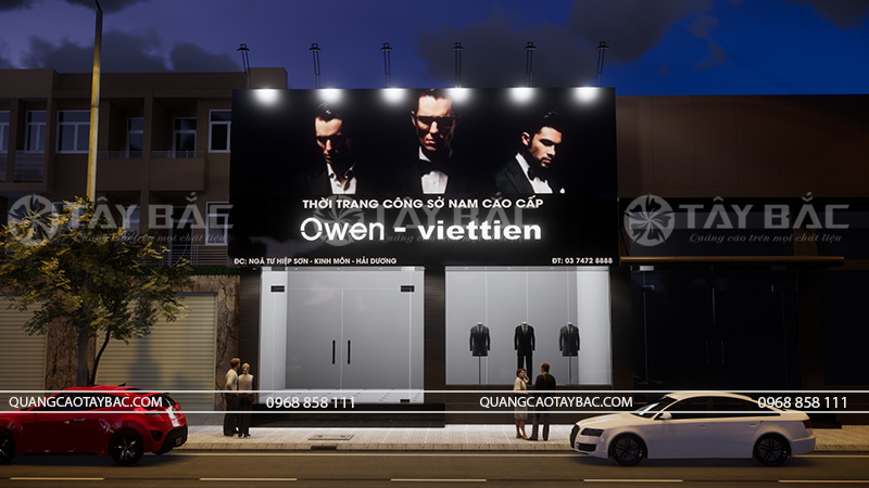 Biển quảng cáo shop thời trang Owen