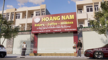 Biển quảng cáo tiệm bánh Hoàng Nam