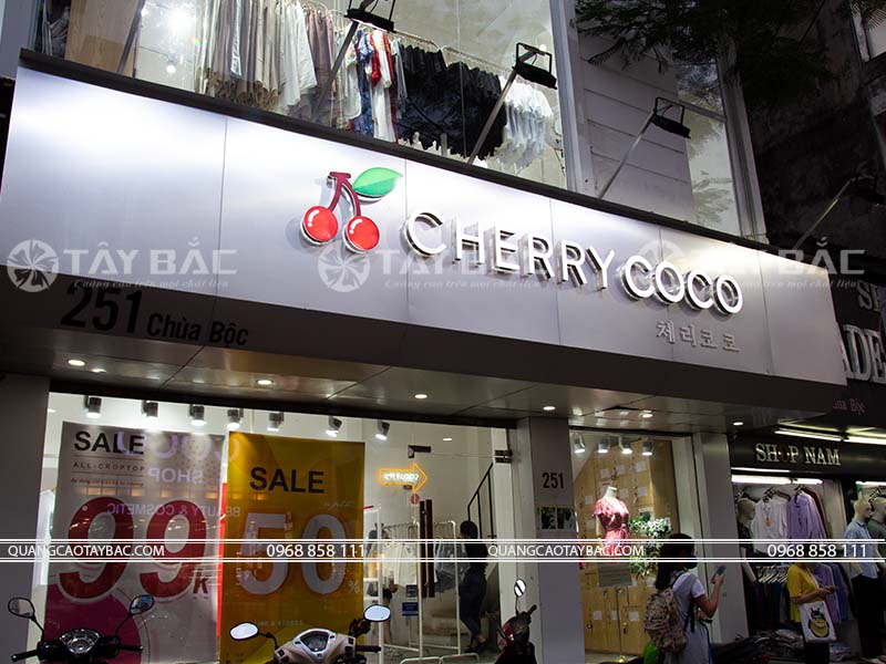 Biển hiệu shop thời trang Cherry coco