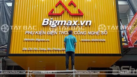 thi công biển quảng cáo phụ kiện điện thoại bigmax Bắc Ninh