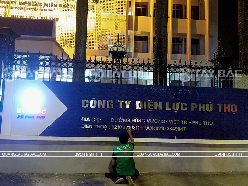 thi công biển hiệu điện lực Việt Nam