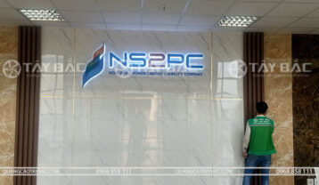 thi công backdrop công ty NS2PC Nghi Sơn
