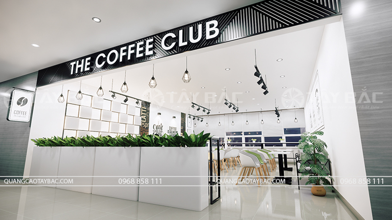 Thiết kế nội thất cửa hàng coffee Club