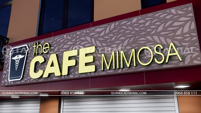 Thiết kế thi công biển coffee Mimosa