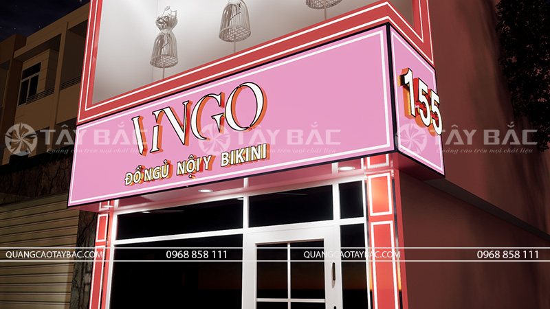 thiết kế biển quảng cáo thời trang Vingo