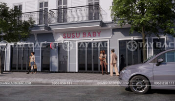 biển quảng cáo cửa hàng mẹ và bé Susu Baby