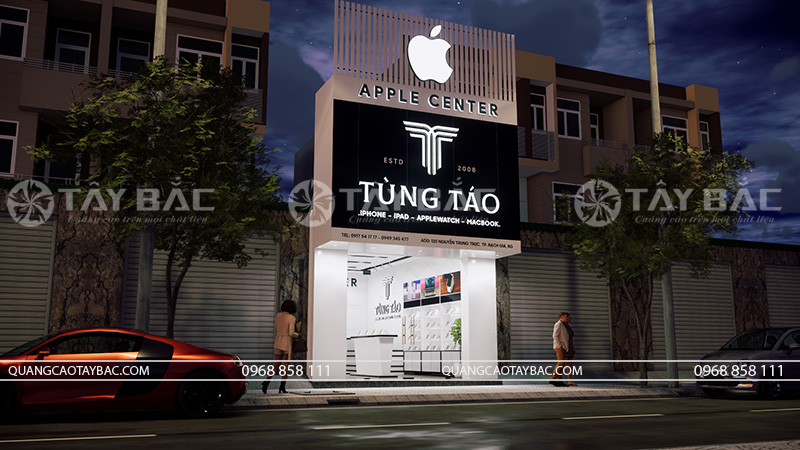 biển quảng cáo cửa hàng điện thoại phụ kiện Tùng Táo