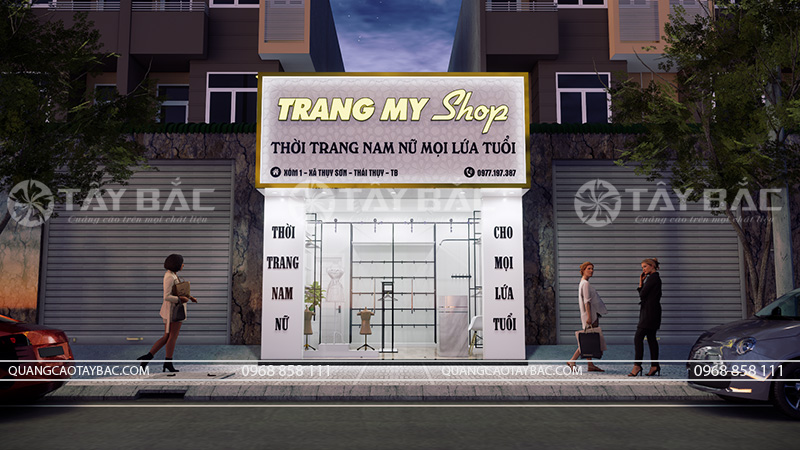 thiết kế thi công shop thời trang Trang My