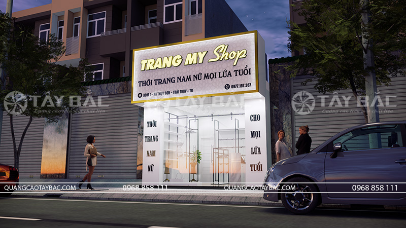 thiết kế thi công shop thời trang Trang My