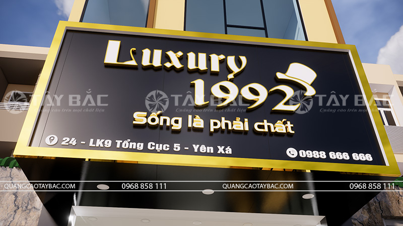 thiết kế biển quảng cáo và nội thất shop thời trang 1992 Luxury