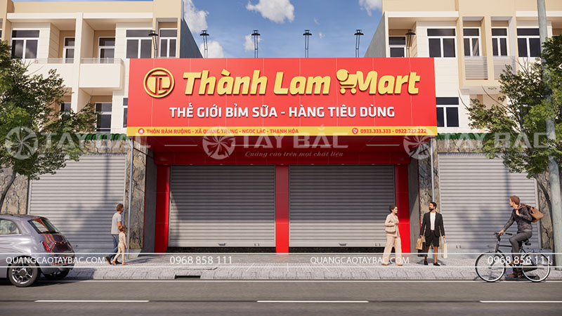Biển quảng cáo siêu thị mini Thành Lam Mart