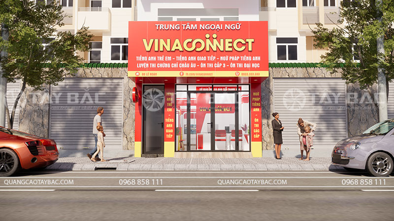 biển quảng cáo trung tâm ngoại ngữ Vinaconnect