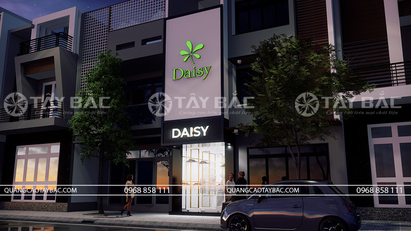 thiết kế biển quảng cáo shop thời trang Daisy