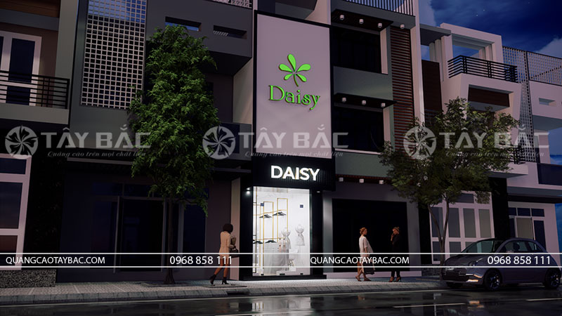 thiết kế biển quảng cáo shop thời trang Daisy