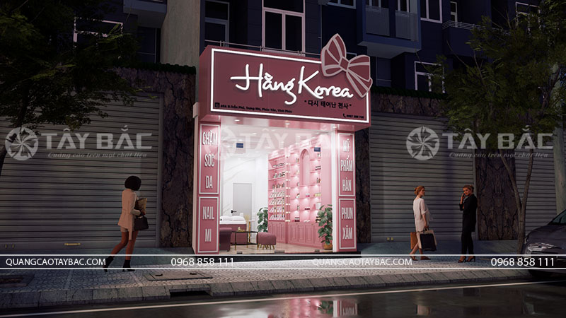 Thiết kế quảng cáo shop mỹ phẩm Hàng Korea